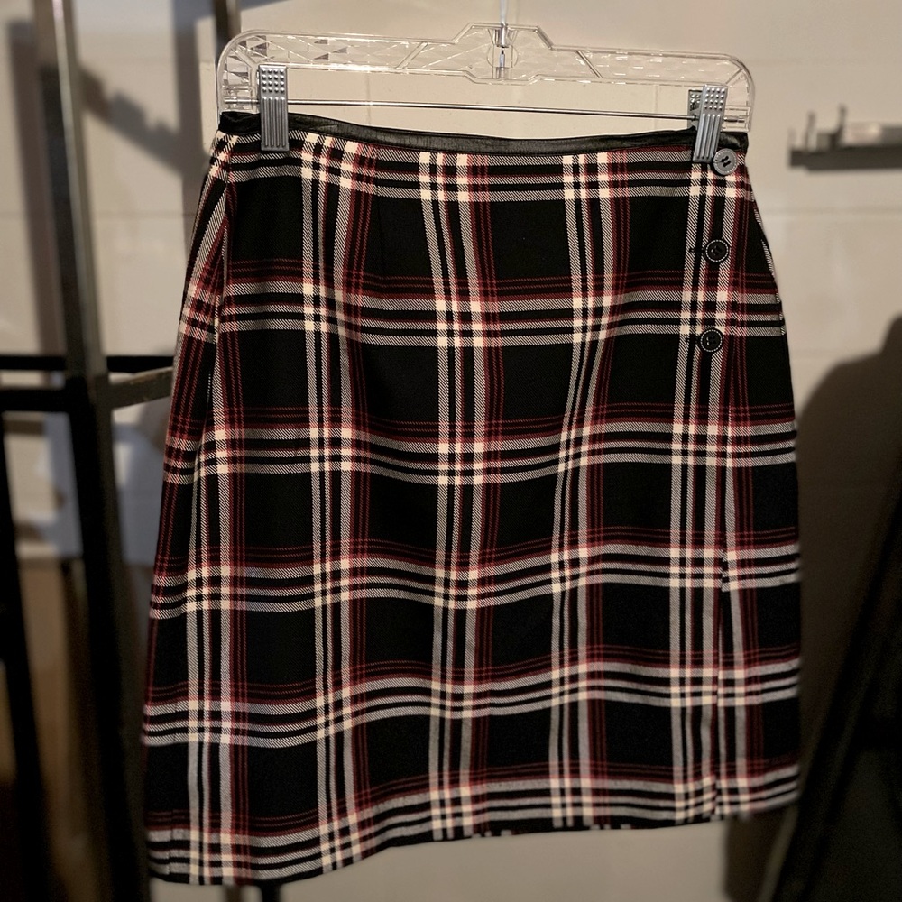Vintage Y2K Plaid Wraparound Skirt